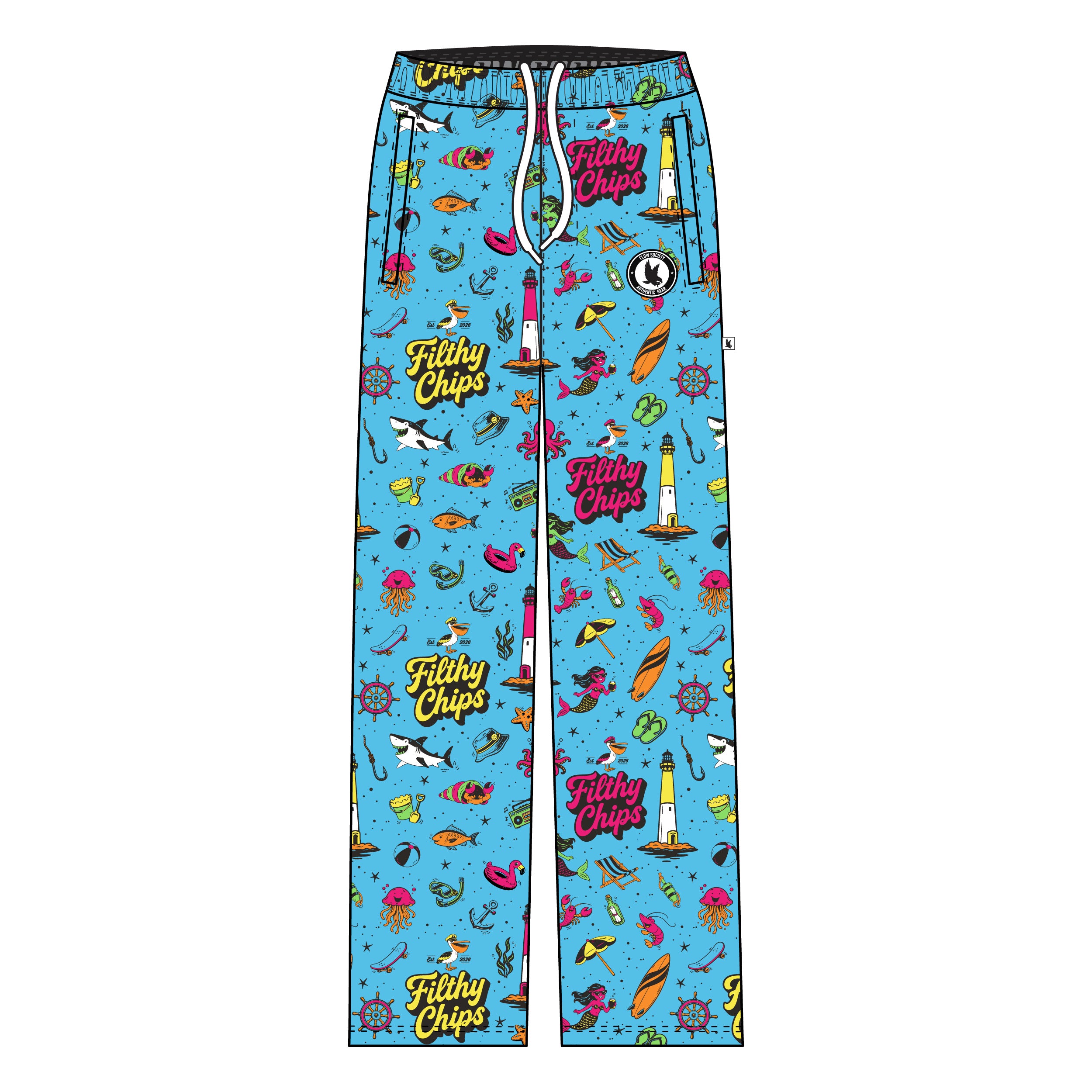 Filthy Chips × Flow Society Logo Lounge Pant