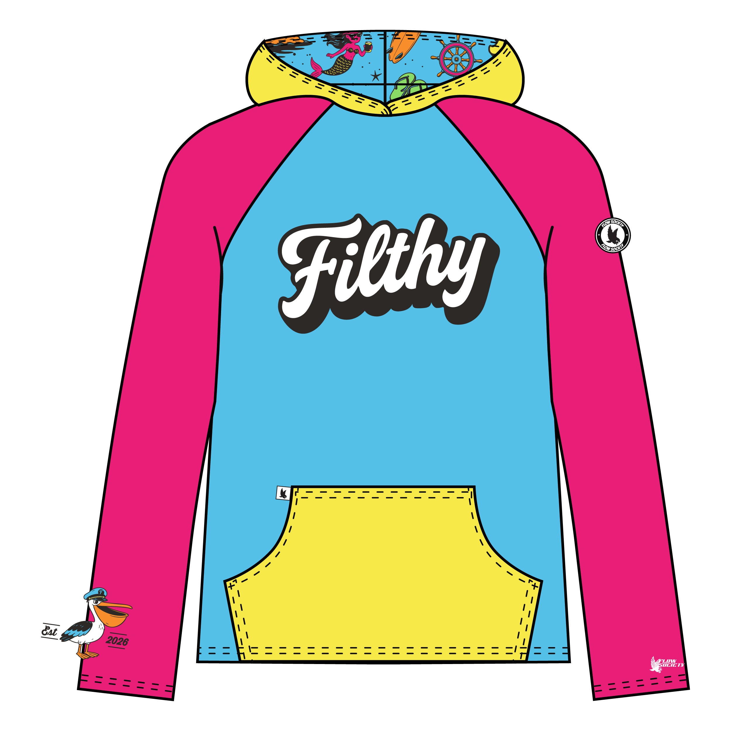 Filthy Chips × Flow Society “Keep It Clean” Hoodie